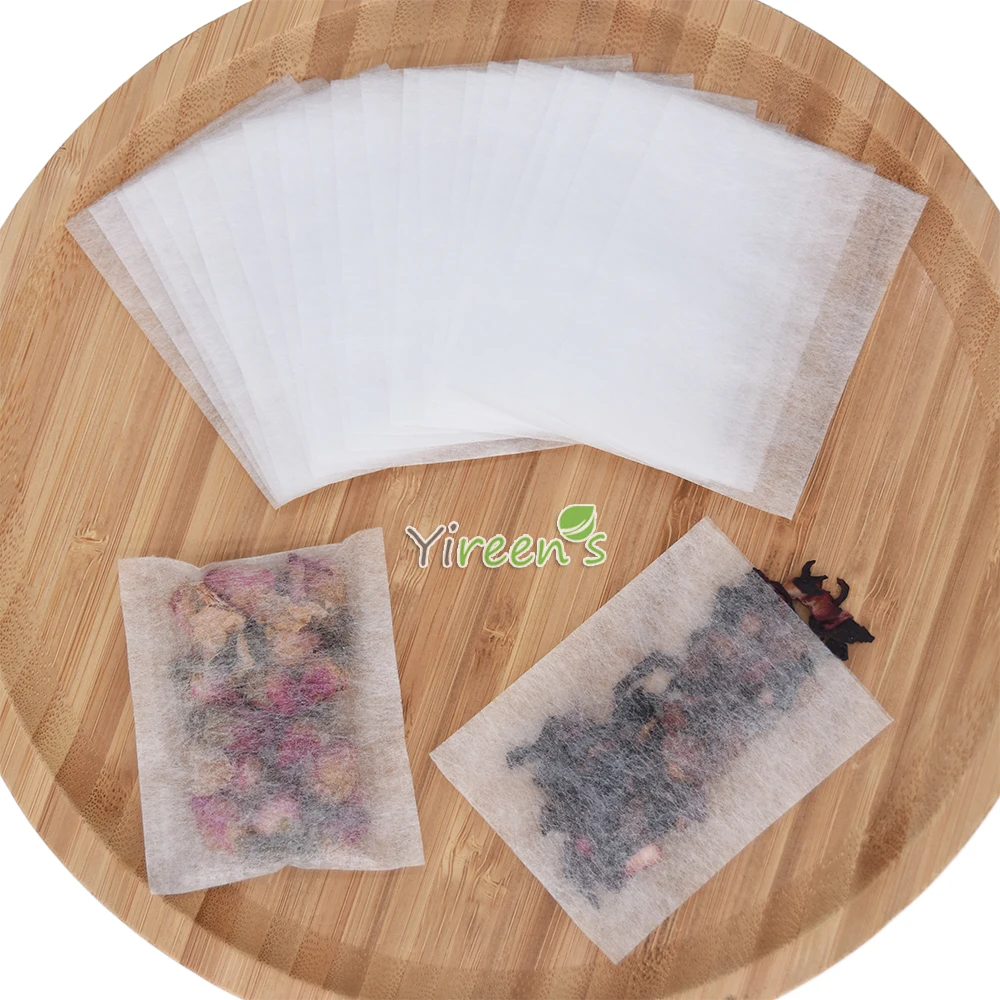 1000pcs Food Grade Corn Fiber Filter Biodegradable Heat Sealing Teabag For Herb Loose Spice