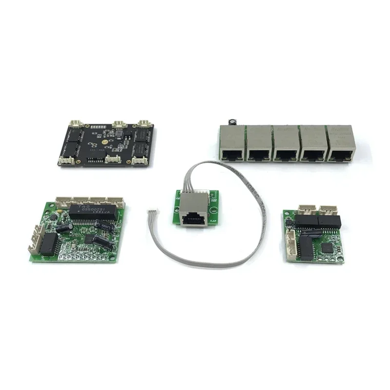 Tidak dikelola 5port 10/100M Industri Ethernet switch modul PCBA papan OEM Auto-sensing port Motherboard Ethernet