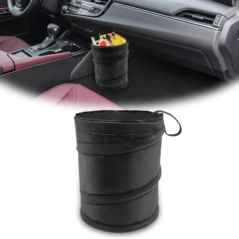 For Car Portable Garbage Bin Waste Basket Bin Rubbish Bin Car Trash Can Leak-Proof Waterproof Collapsible Pop Up Trash Bag