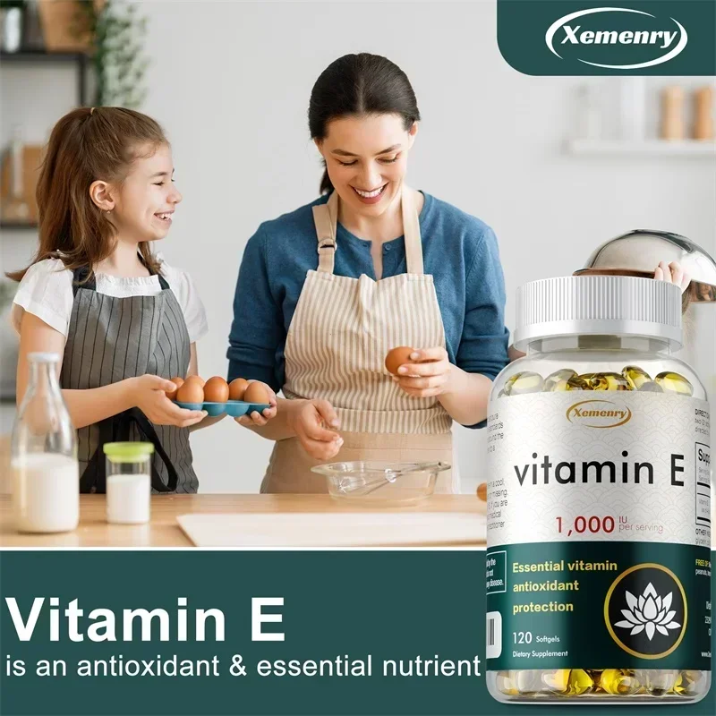 Vitamin E Capsules - Repair Damaged, Promote Skin Nutrient Absorption, Skin Firming, Wrinkle Reduction, Anti-aging, Antioxidant