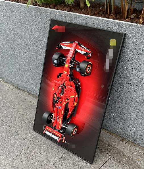 Painel de exibição para Lego 42207 Ferrari SF-24 F1, colecionáveis adultos para blocos de construção de montagem em parede de carro Lego