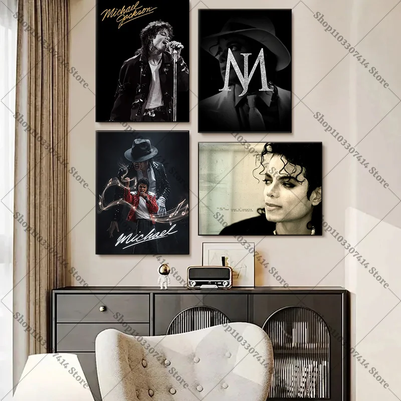 Creative Wall Art Painting Poster King of Pop MJ Picture 30x40cm Michael Jackson Canvas Without Frame Home Decor Ornament Gifts