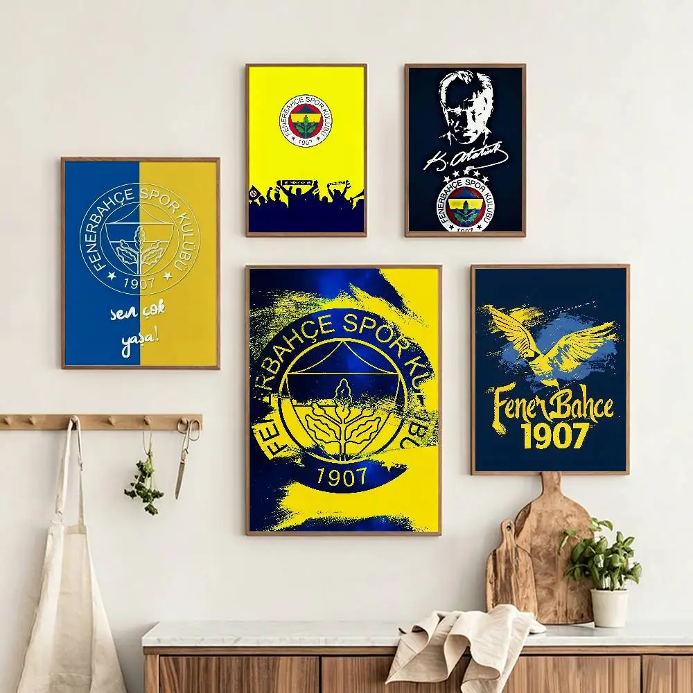 F-Fenerbahce FC 1970 Turkey Poster HD Self Adhesive Waterproof Wall Art Ideal for Home Office Dorm Gift Customizable