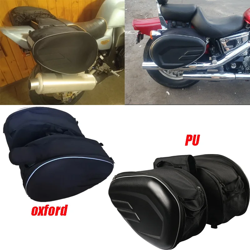 

2PCS Universal Fitment Motorcycle Pannier Bags Luggage Saddle Bags Side Storage Fork Travel Pouch Box, 36L-58L