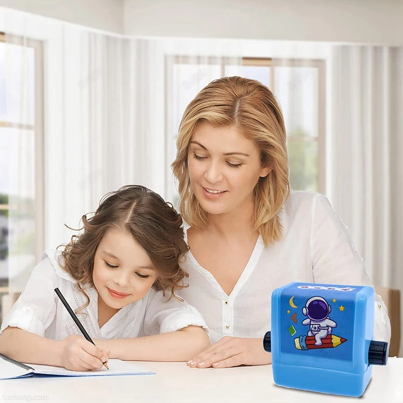 Paquete de 4 sellos de plástico para niños, suministros de enseñanza para práctica escolar en casa, herramientas de aprendizaje de matemáticas, 100