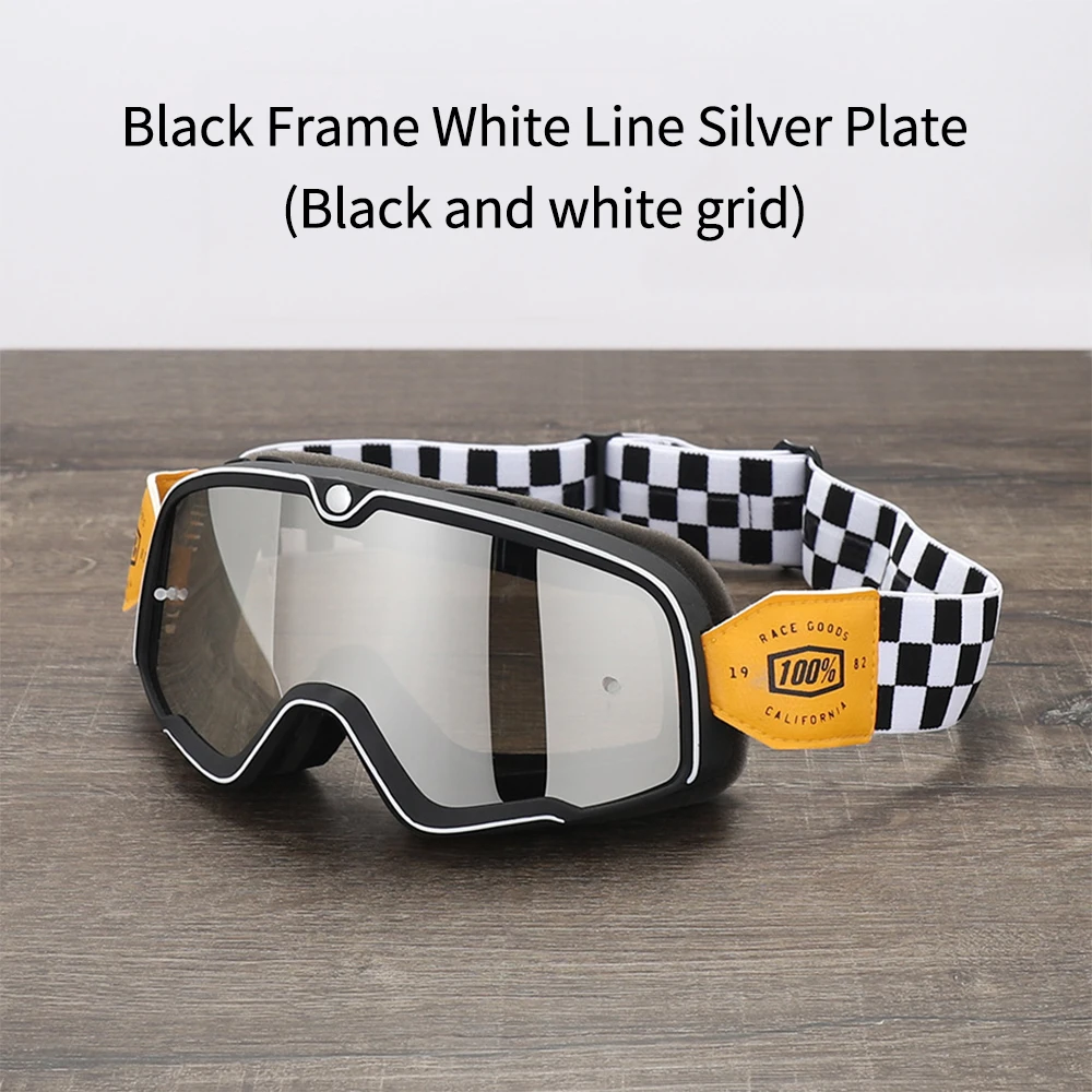 Fashion Retro Motorcycle Goggles Glasses Windproof Motocross Sunglasses Vintage Helmet Glasses Cycling Racing Cafe Racer