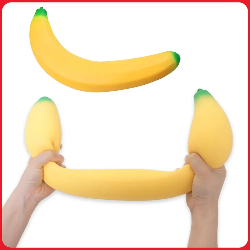

Soft Foam Desk Accessory Jumbo 17.72 Inch Giant Banana Toys Lightweight Realistic for Relief Birthday Decoration Party Supplies