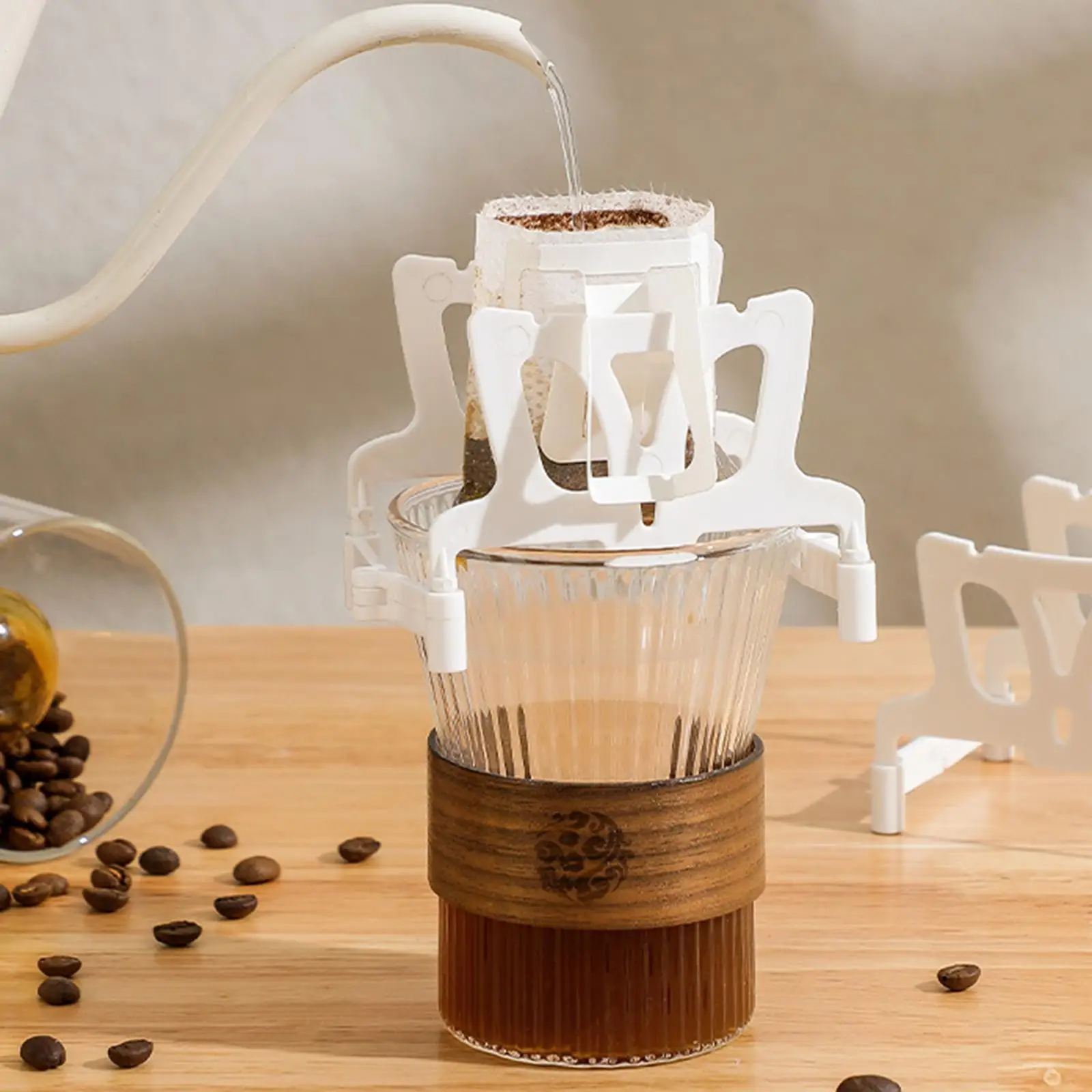 Coffee Ear Drip Filter Paper Bag Shelf Coffee Mug Stand Reusable Coffeeware Parts Coffee Filter Holder for Kitchen Travel Office