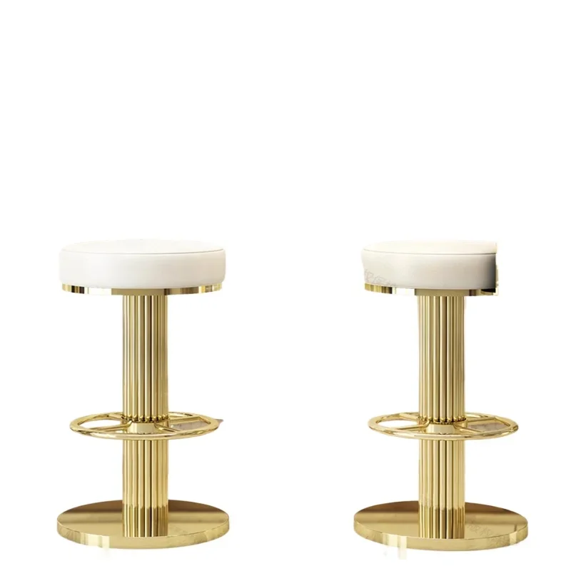 Rotating Gold Stainless Steel Metal Bar Stool High Chair Bar Chair Kitchen Counter
