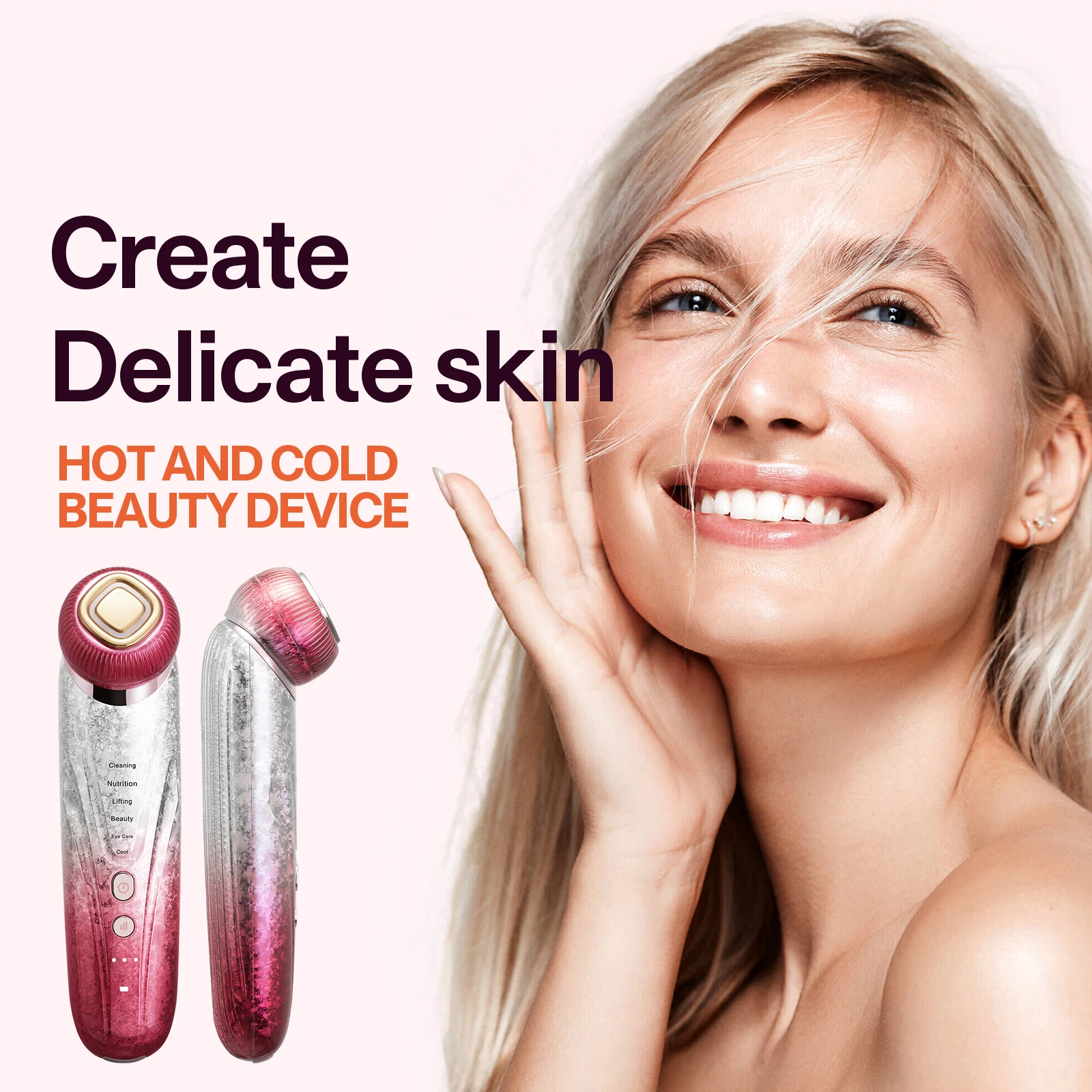 เครื่องนวดหน้า อุปกรณ์ดูแลผิวหน้า ชาร์จ USB ได้ ใช้ได้กับทั้งคอและใบหน้า สำหรับผู้หญิงและผู้ชาย