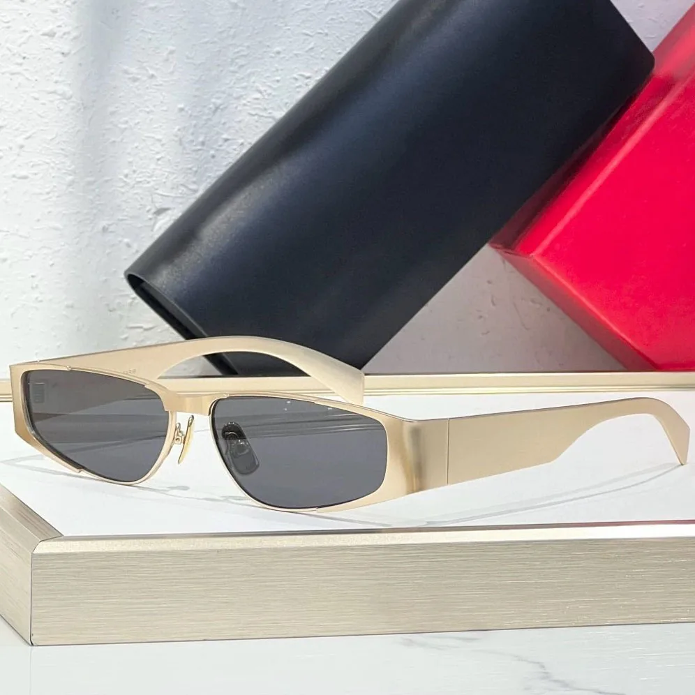 

New y2k Vintage Small Frame Cat Eye Sunglasses Women For Men Luxury Brand Designer Sun Glasses Punk Popular Outdoor Metal Shades