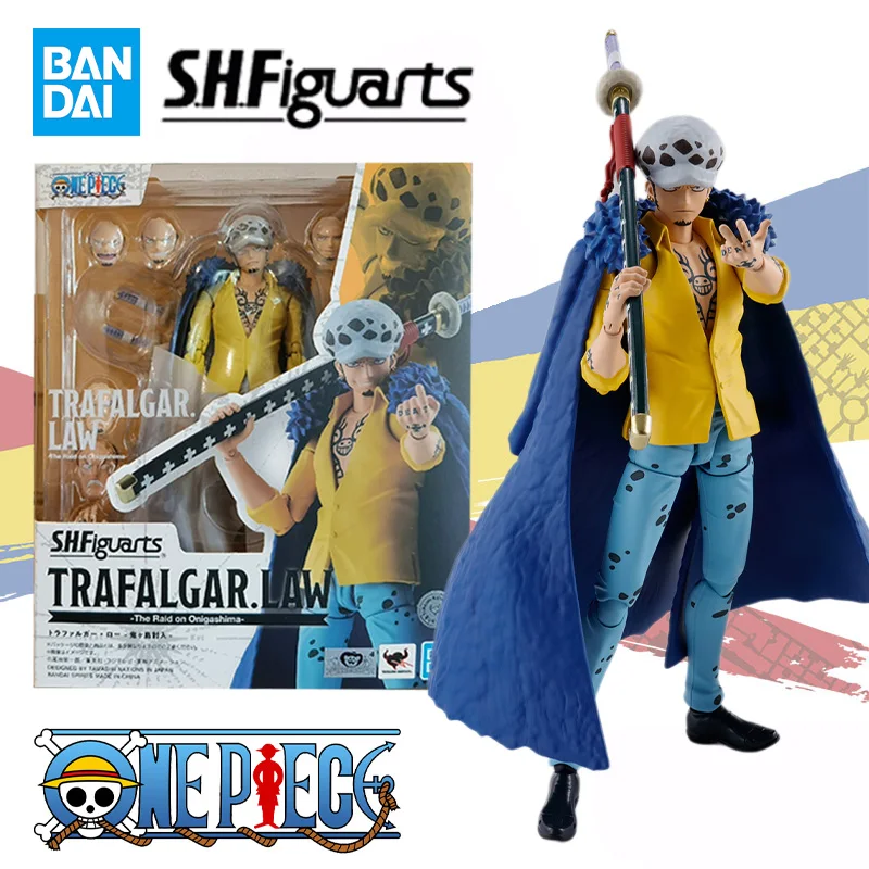 

Bandai Original S.H.Figuarts SHF ONE PIECE Trafalgar D. Water Law Luffy Anime Action Figure Finished Model Kit Toy Gift for Kids