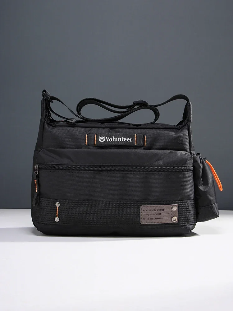 Volunteer Shoulder Bag for Men 2025 New Large Capacity Oxford Cloth High Quality Office Commuter Crossbody Bags 1835-08