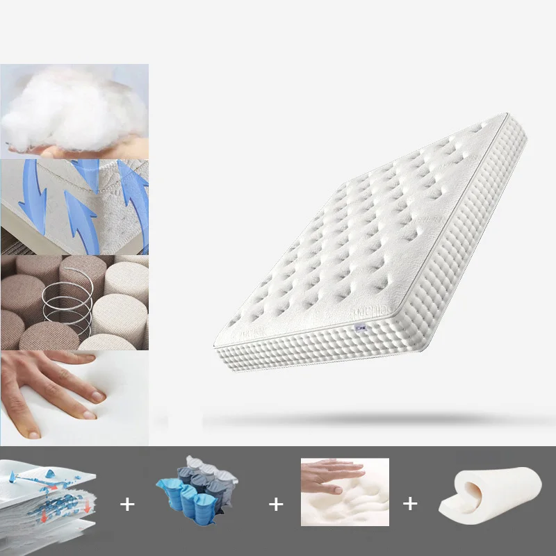 مضادة للحساسية النوم العظام اللاتكس رغوة الذاكرة فراش واحد الملكة كامل التوأم حجم جيب الربيع فراش #3