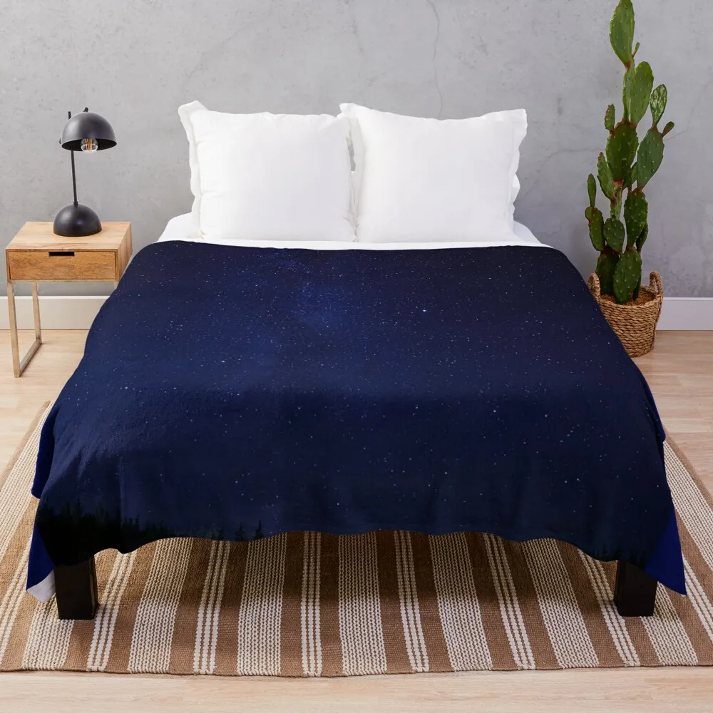 

Bright bright blue night Throw Blanket Sofa Quilt Fashion Sofas valentine gift ideas Blankets