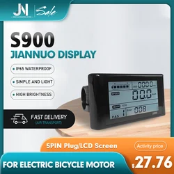 Electric Bicycle Display 36V-72V LCD S900/SW900 SM/Waterproof Plug Match with JN controller for UART 2 Communication Protocol