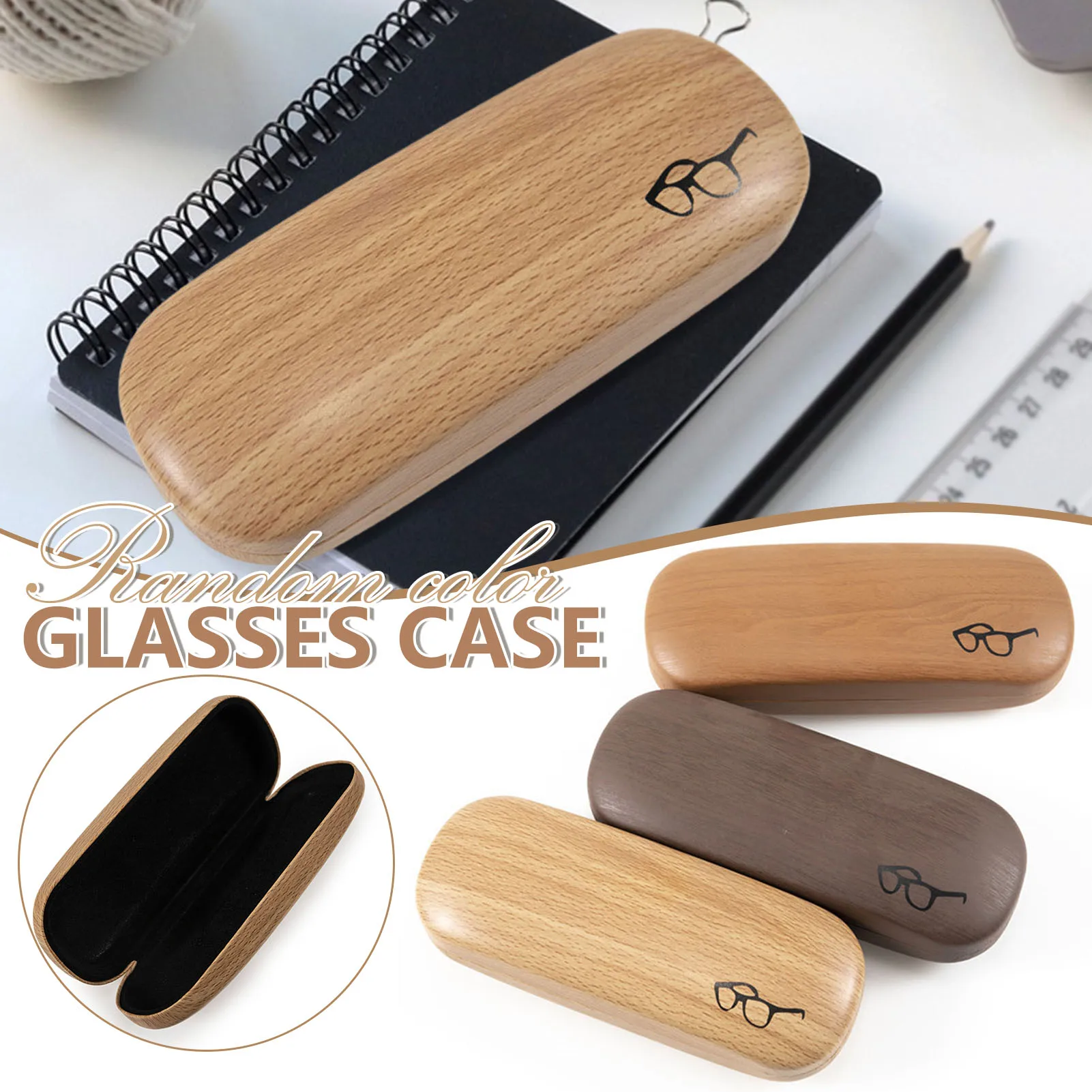 Compression PU Leather Myopia Glasses Case Metal Reading Glasses Case for Men and Women Simple PU Leather Eyeglass Box