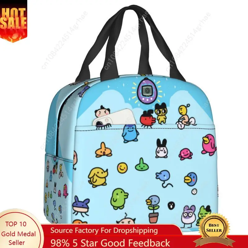 Custom Tamagotchies Cartoon Insulated Lunch Tote Bag for Women Resuable Cooler Thermal Bento Box Kids School Children