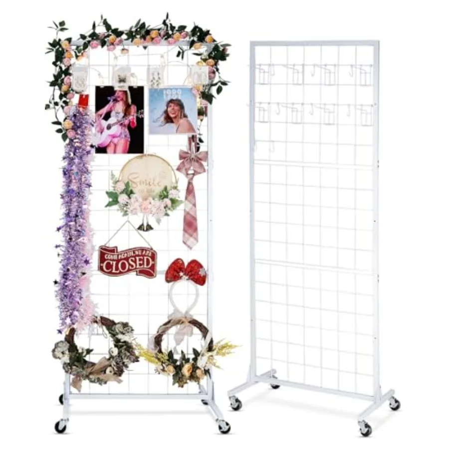 

Стойка для демонстрации панелей с решетками — сверхмощные подвижные стеллажи для демонстрации с проволочными решетками с колесами и ножками, напольная и настенная M