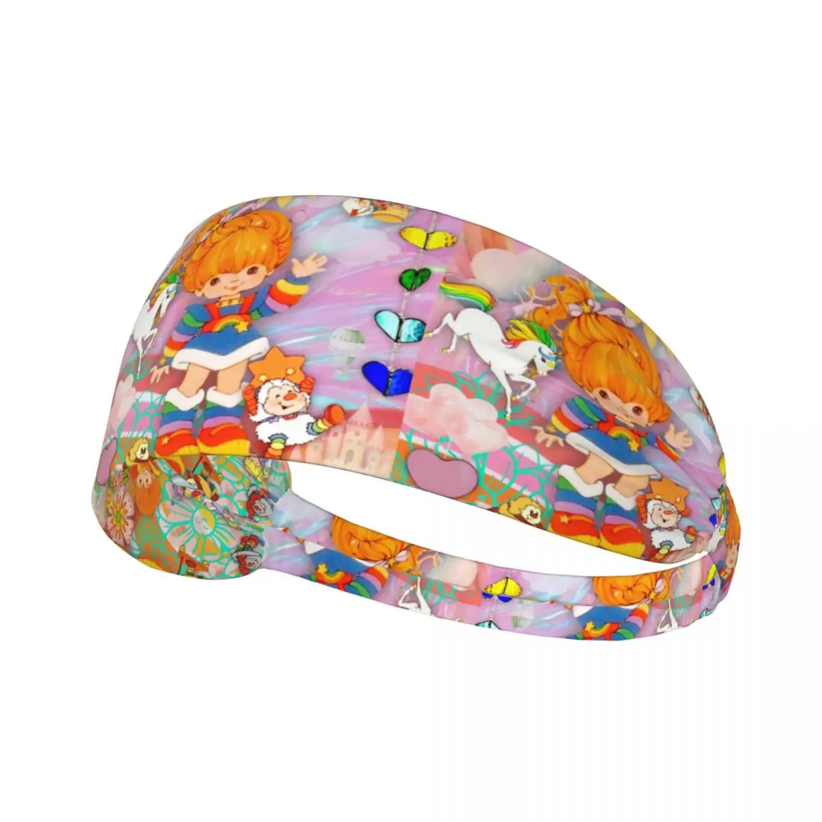 

Пользовательские милые мультяшные радуги B-Brite аниме спортивная повязка для женщин и мужчин влагоотводящая повязка на голову для тренировок для бега