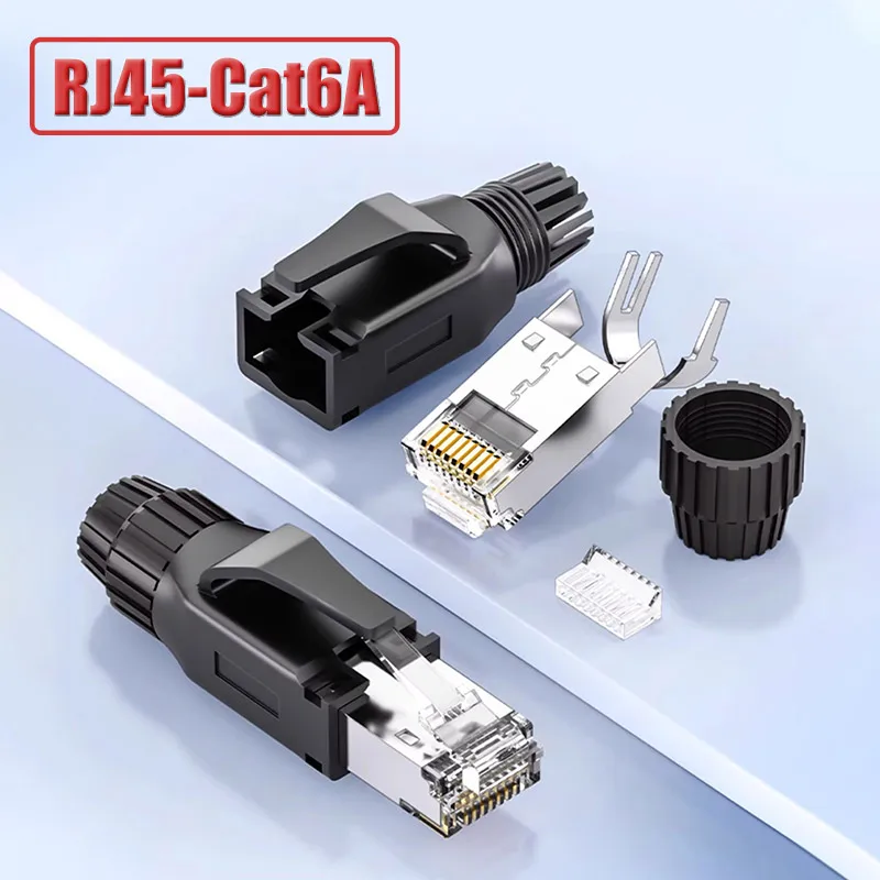 

Industrial RJ45 Shielded Profinet Connector Shock-absorbing 4Pin 8Pin CAT6A Crystal Head Ethernet Network Cable Terminal Plug
