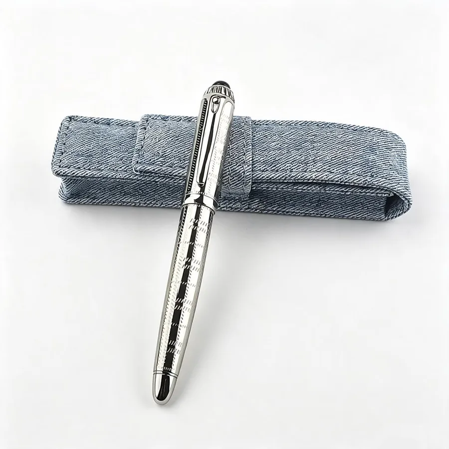 High Quality Embossed Texture Metal Rollerball Pen Luxury Business Signature Gift Ball Pen