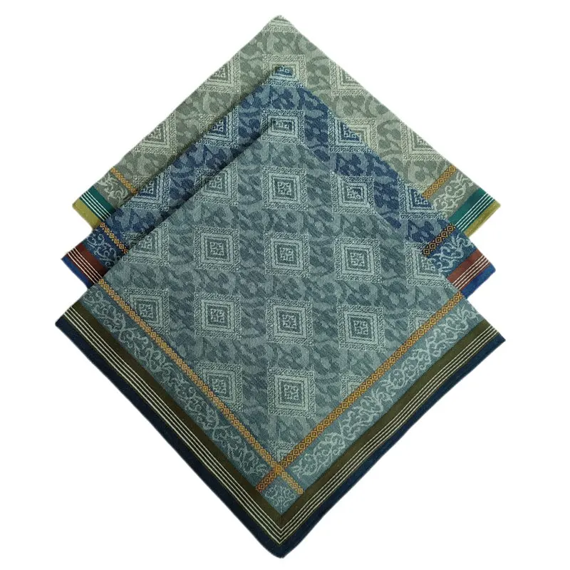 وشاح مربع للجيب للرجال من القطن لحفلات الزفاف للرجال منديل كلاسيكي عتيق للرجال