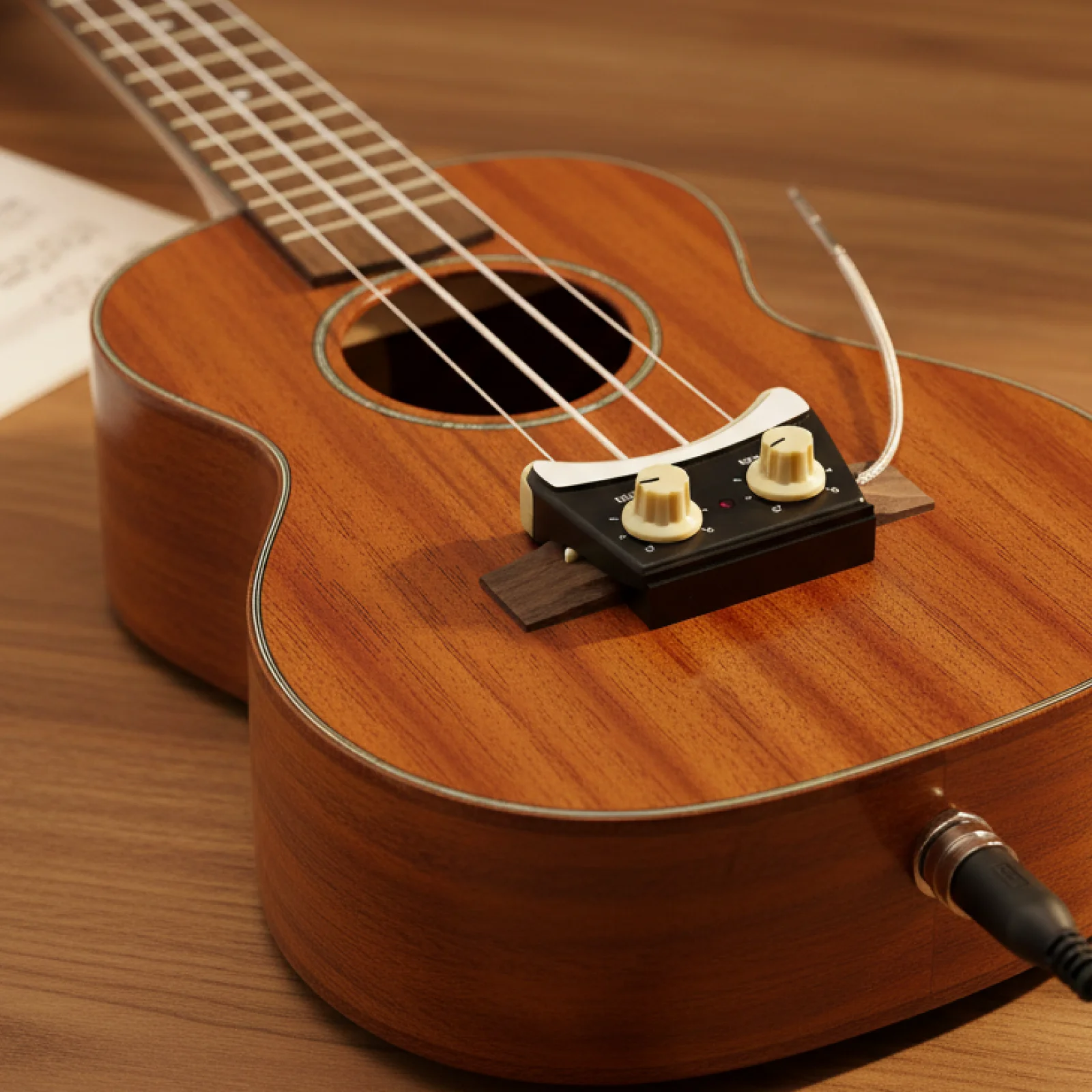 

Пьезо-звукосниматель для укулеле с регулировкой тембра, из АБС-пластика, активный предусилитель, звукосниматель для резонаторного отверстия, для занятий, студии и сценических выступлений