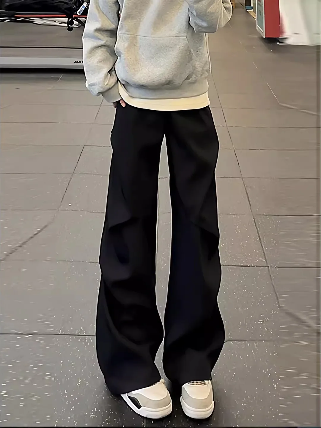 

Bla Pleated Wide Leg Casual Pants Men's Spring American Paratrooper Workwear Straight Leg Loose Fit Comfortable Polyester F...