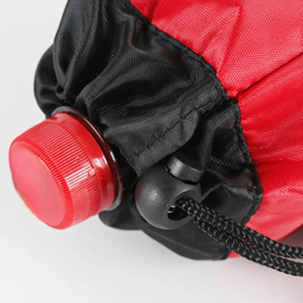 1PC Drawstring Water Bottle Pouch High Capacity Insulated Cooler Bag Outdoor Traveling Camping Hiking Water Bags