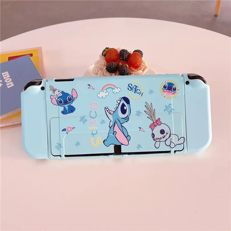 Disney Stitch Cartoon Cute Anime Case for Nintendo Switch Oled Protective Cover for Nintend Switch Oled Console Accessories Gift