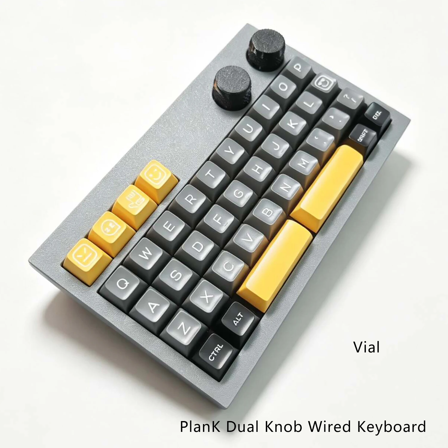Keyboard Kit for VIAL Config DIY 40KEY with 2 Knobs 3D Printed Programmable Macro Wired Keyboard Plank