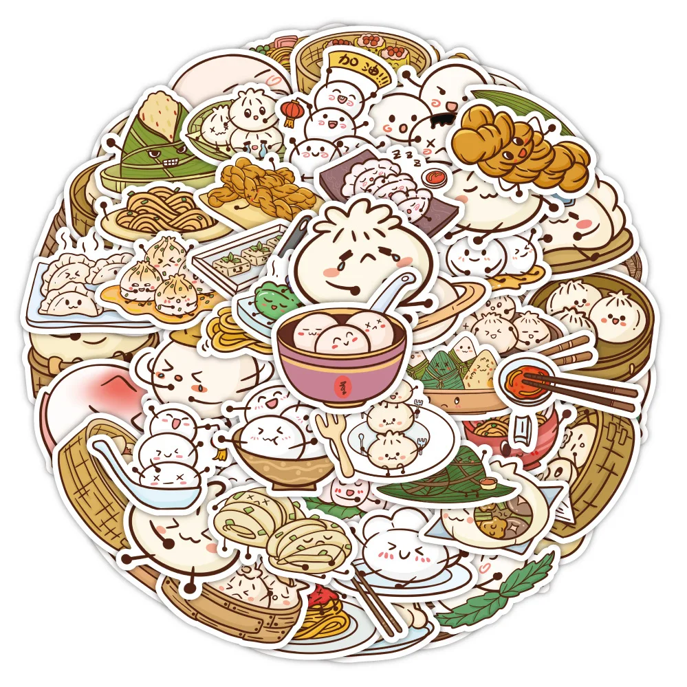 10/30/50Pcs Chinese noodle cartoon sticker laptop suitcase guitar Stationery toy decoration label painting