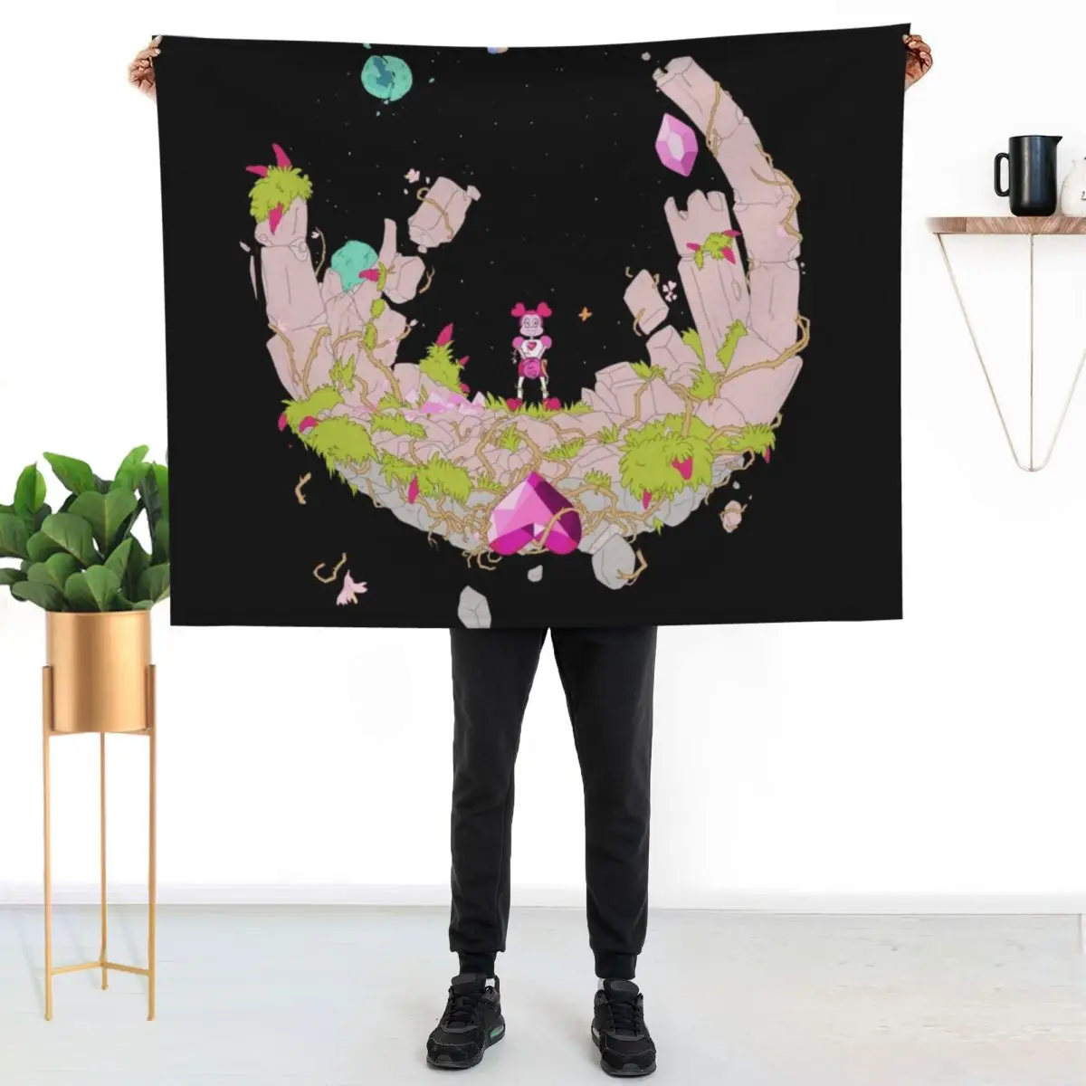 Don't forget your best friend, Spinel! Throw Blanket Decoratives Bed Fashionable Warm Flannels Decorative Throw Picnic Blankets