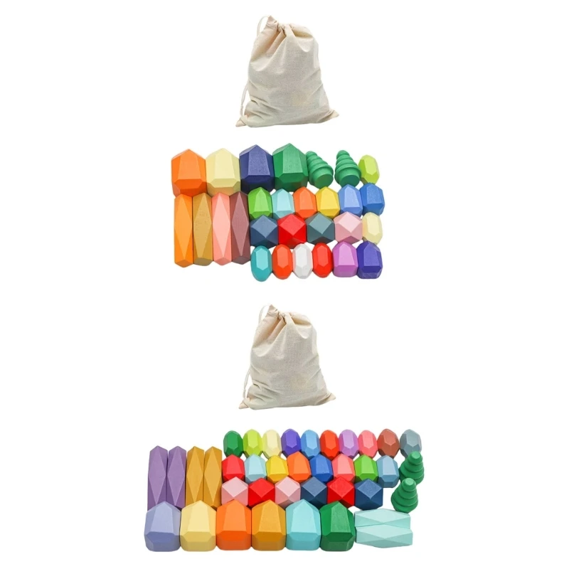 Blocs colorés jouet pour enfants 3 à 5 ans, cadeaux, jouet d'équilibre empilable, compétence motrice pour les tout-petits,