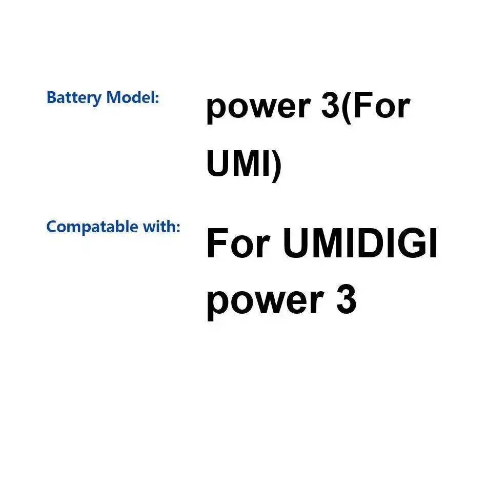 

Высокоэффективный аккумулятор мобильного телефона 6150 мАч для Umidigi Umi Power 3