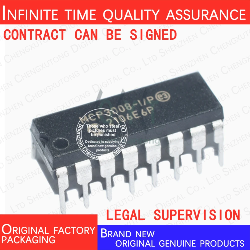 MCP3008-I/P DIP   100% genuine stock in brand new original packaging