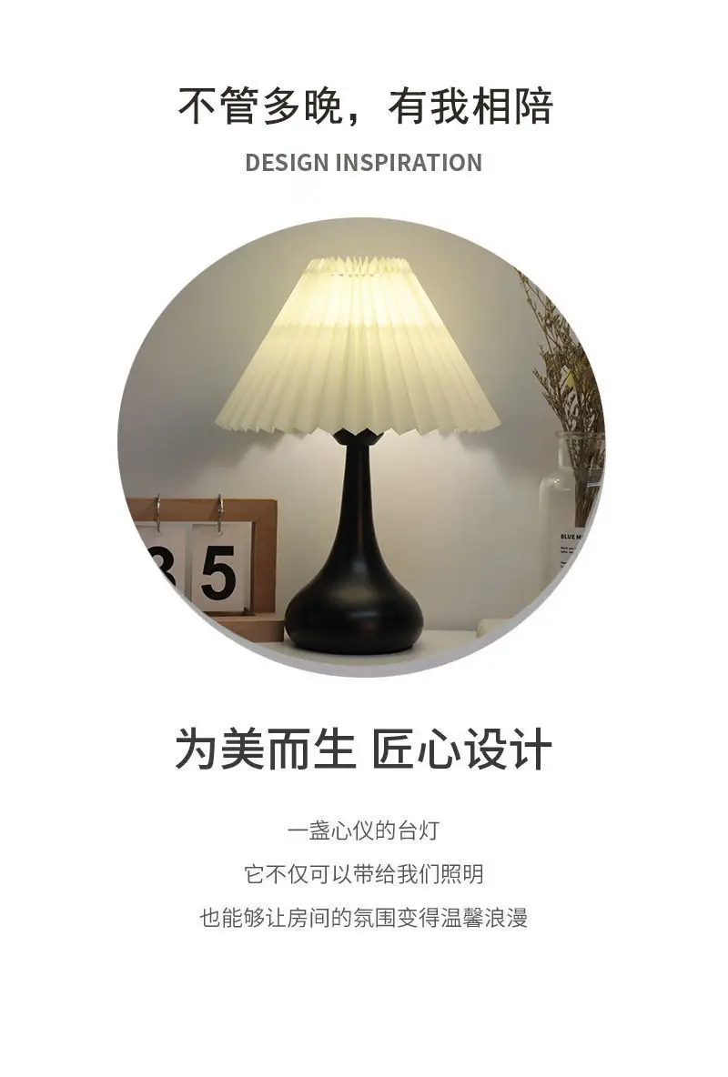 Table Lamp USB Powered Nightstand Lamp Warm Light Bedside Lamp With Cylinder Lamp Shade Desk Light Bedroom Home Decor