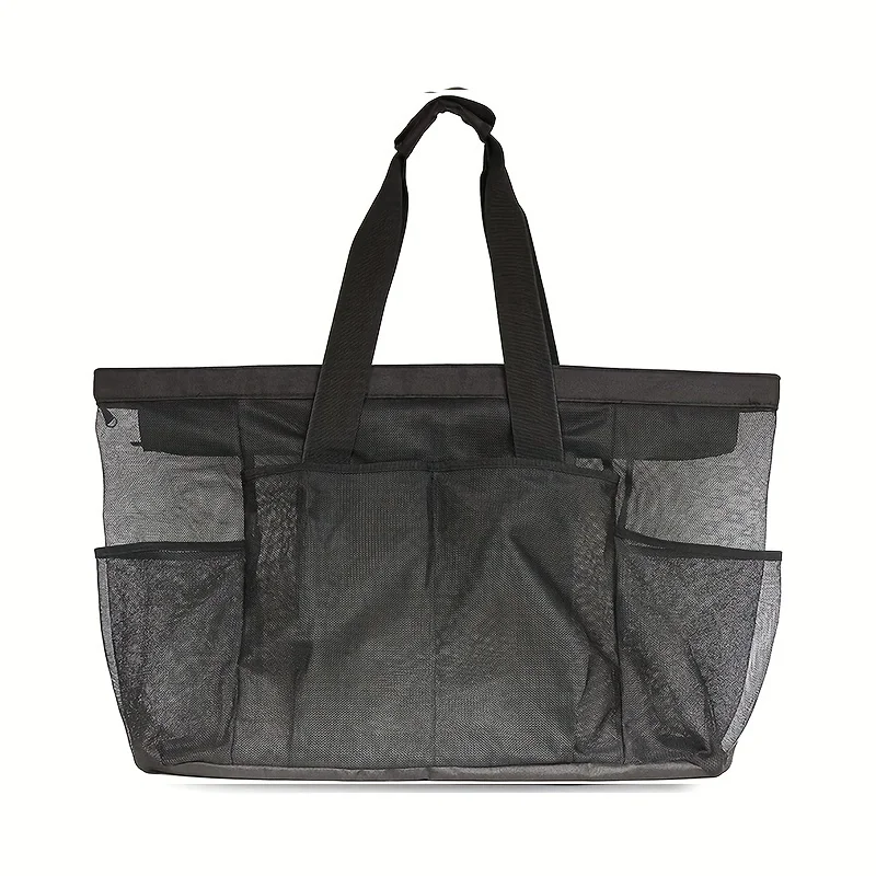 Extra Large Beach Bag - Lightweight, waterproof, foldable, with mesh straps, zippered pockets and fixed shoulder straps