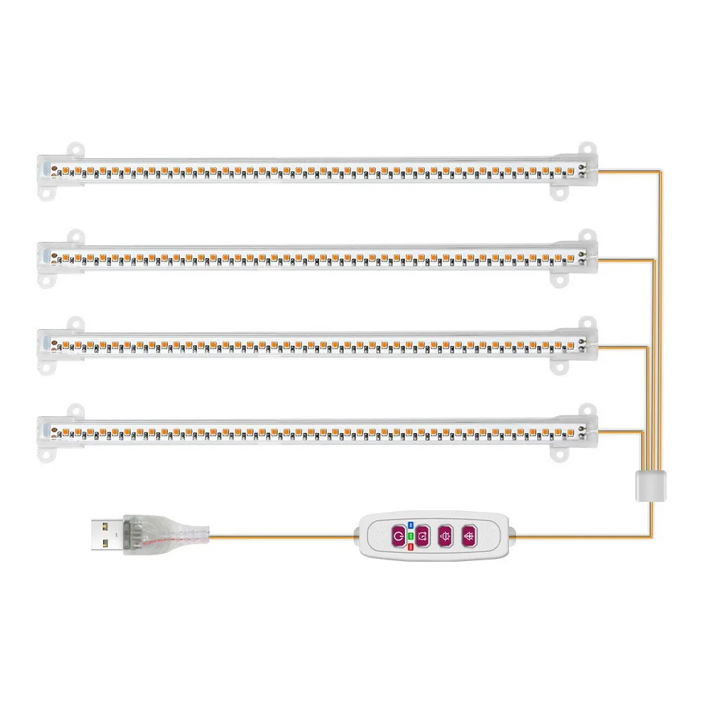 

1 PCS Led Grow Light Strips 40W Phytolamp for Plants Bars Full Spectrum Hydroponic Dimmable Bar White Led Timer Phyto Lamp