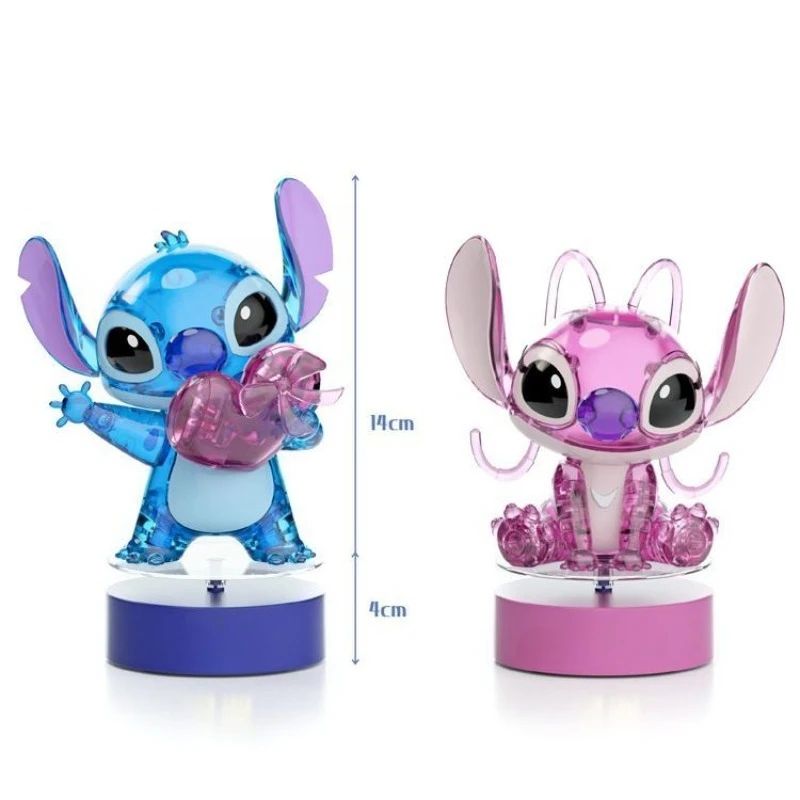 Figurine de dessin animé Disney Stitch Angel, modèle mignon Kawaii, jouets éducatifs pour enfants, décoration de Table, ornements, cadeaux de vacances