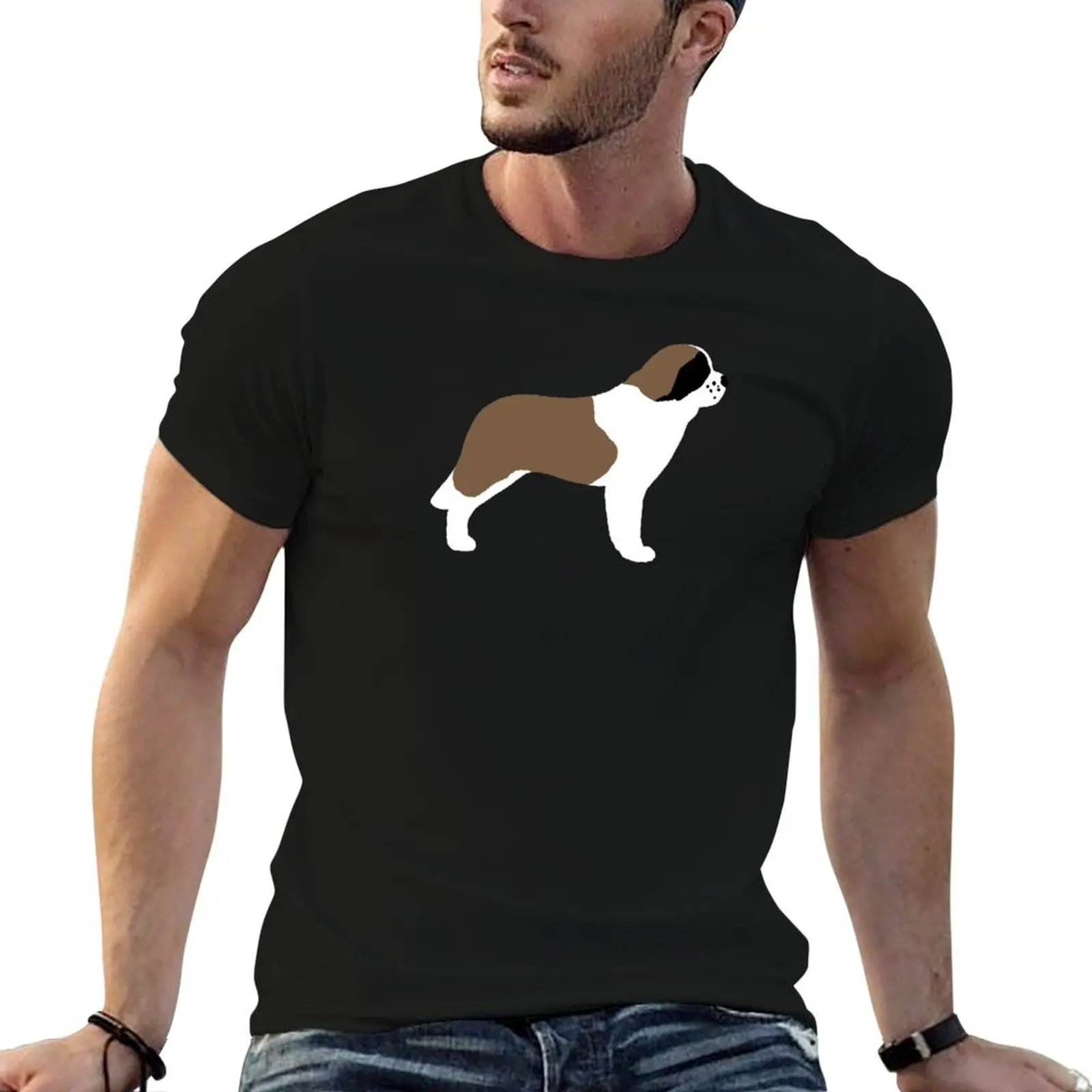 

Saint Bernard Silhouette(s) T-Shirt t shirts for man slim fit t shirts for man graphic tees t shirts designer T-Shirt