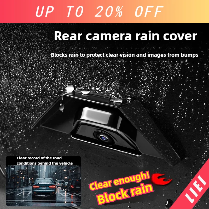LIEI For JETOUR Traveler/Shanhai T2 Rear Camera Rain Shield&Stream Media Lens Coverr, Anti-Rain Eyebrow, Car Modification Access