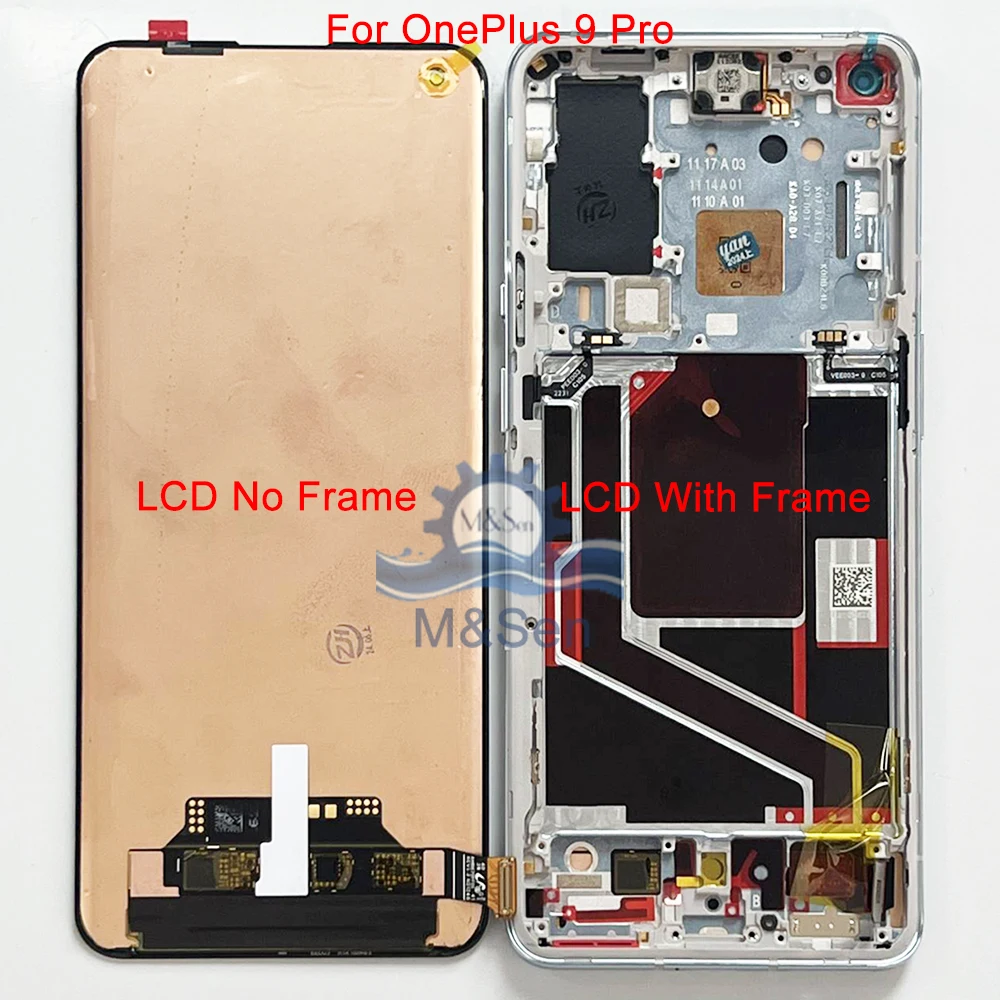 

6.7'' Original Amoled LCD For OnePlus 9 Pro 1+9Pro LE2121 Screen Display Touch Panel Digitizer For OnePlus 9Pro LE2125 LCD Frame