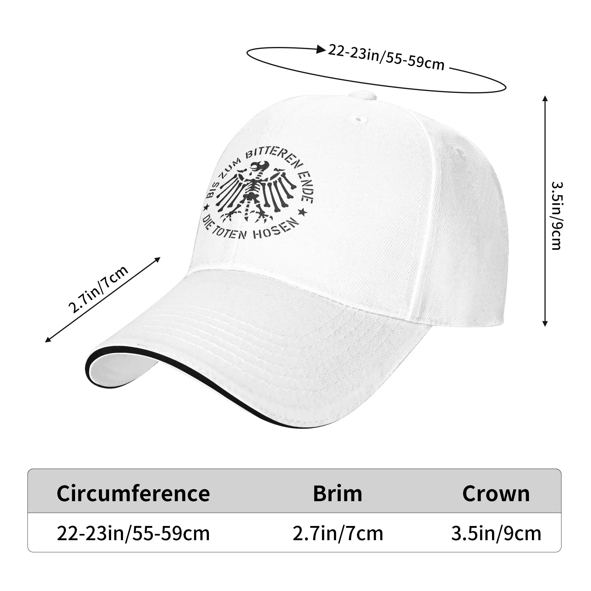 Zum Bitteren Ende Die Toten Hosen Sun Baseball Cap Summer Unisex-Teens  Design Trucker Hat Wholesale Skate Baseball Caps