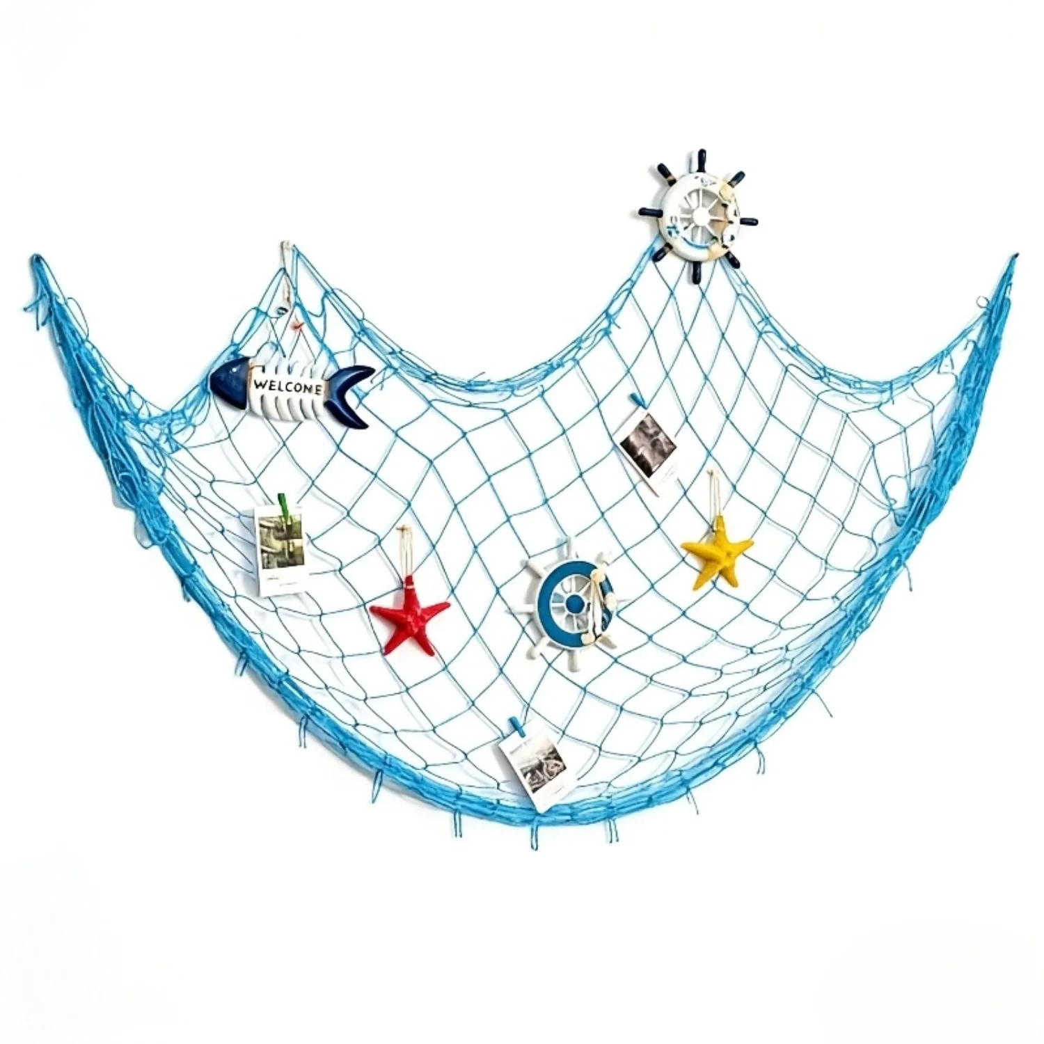 decoracao-de-parede-com-rede-de-pesca-mediterranea-4-estilos-de-exibicao-de-fotos-nauticas-para-decoracao-de-casa