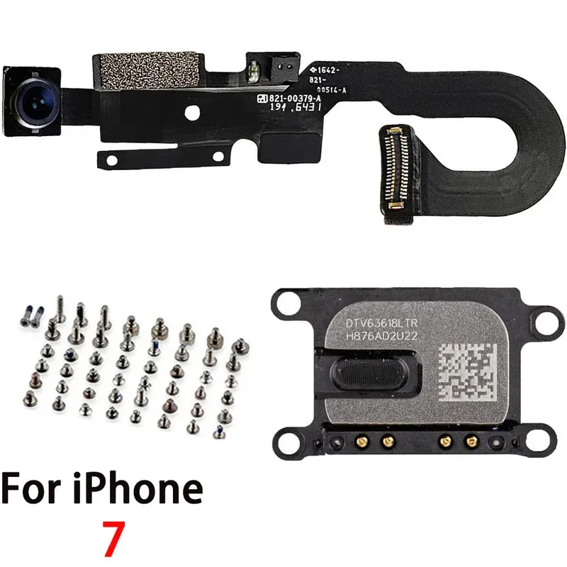 آيفون 7 7Plus 8G 8 Plus كاميرا أمامية فليكس سماعة الأذن قطعة مكبر صوت مع مجموعة كاملة من البراغي #4
