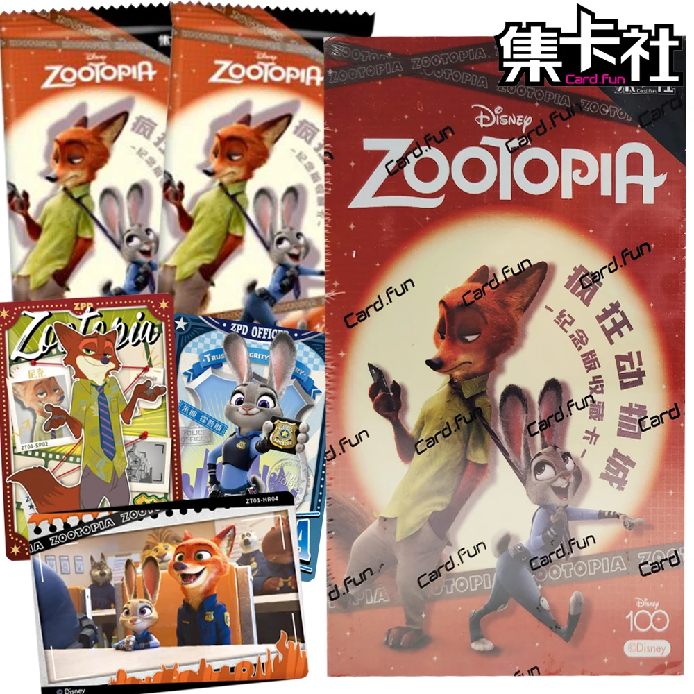 

Card.fun Genuine Zootopia Collection Cards for Children Animated Film High Quality Rare SSP Character Portrait Cards Hobbby Gift