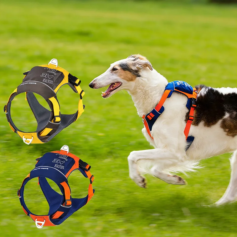 

Adjustable Pet Vest Style Dog Chest Strap Harness Large Dog Chest and Back With Traction Rope Set For Large Dog Outdoor Supplies
