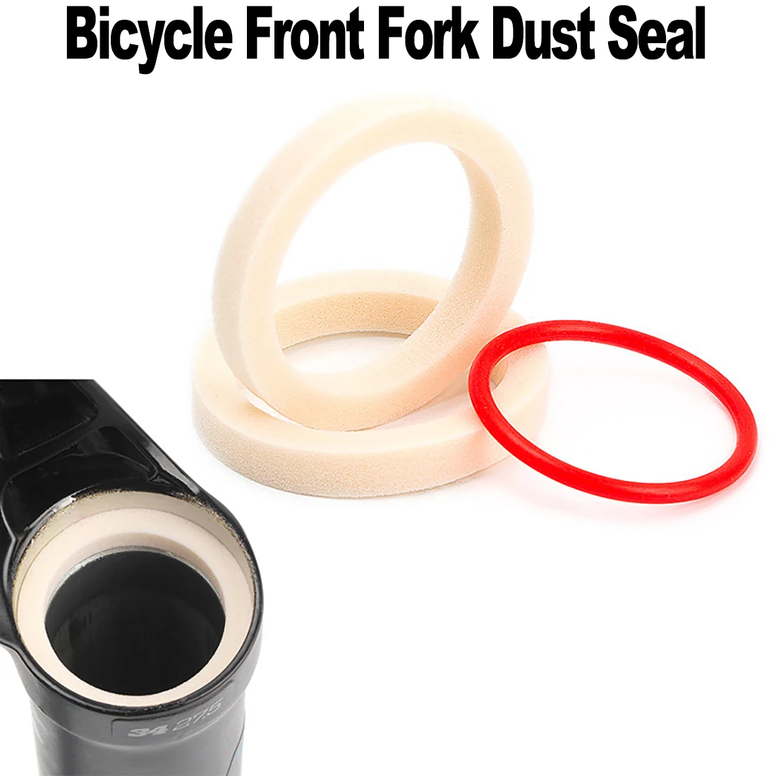 5 Packs MTB Bike Fork Maintenance Sponge Ring Suspension Fork Oil Sealed Lubricating Sponge Ring Cycling Accessories